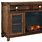 Rustic Electric Fireplace TV Stand