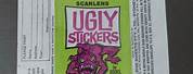 Scanlens Ugly Stickers