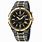 Seiko Black and Gold Watch