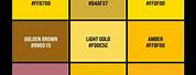 Shades of Gold Color Chart