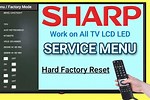 Sharp TV Service Menu