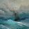 Ship in Storm Painting