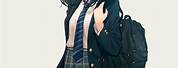Short Anime Girl School Uniform