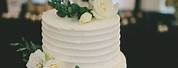 Silver Black and White Two Tier Cake