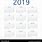 Simple Calendar 2019