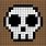 Skull Pixel Art Grid