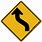 Slow Down for Right and Left Curve Sign