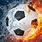 Soccer Ball with Fire