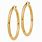 Solid Gold Hoop Earrings 14K