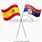 Spain and Serbia Flag