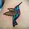 Stained Glass Bird Tattoo