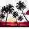 Sunset Beach Silhouette Clip Art