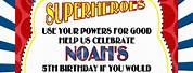 Superhero Birthday Party Printables