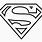 Superman Logo Line Drawing