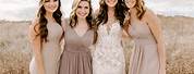 Taupe Bridesmaid Dresses Mix and Match