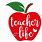 Teacher Life. Apple SVG