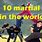 Top 10 Martial Arts