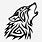 Tribal Wolf Symbol