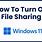 Turn Off File Sharing