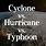 Typhoon or Hurricane Difference