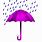 Umbrella and Rain Clip Art