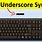 Underscore Symbol in Keyboard