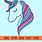 Unicorn Head SVG File Free
