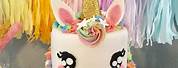Unicorn Pastel Rainbow Birthday Cake