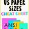 Us Paper Sizes Chart