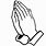 Vector Praying Hands Clip Art