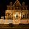 Victorian House at Night