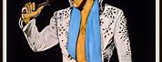 Vintage Black Velvet Elvis Painting