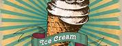 Vintage Ice Cream Cone Illustration