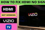 Vizio HDMI No Signal