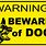 Warning Beware of Dog Sign