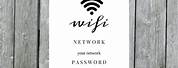 Wifi Password Template for Guests
