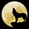 Wolf Howling at the Moon Art