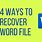 Word Recovery Files
