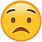 Worry Face Emoji