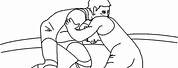 Wrestling Coloring Pages for Kids