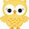 Yellow Cartoon Owl