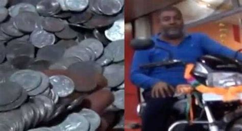 Unique story of a man who bought a bike with coins
