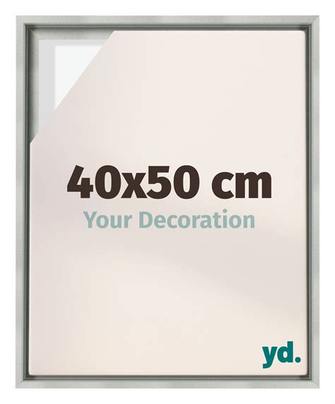 Canvas Floater Frame 40x50 cm Silver Matt - Lyon | Yourdecoration.com