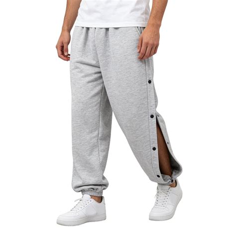 Telankuip Plus Size Mens Basketball Sweatpants with 2 Sides Full down ...