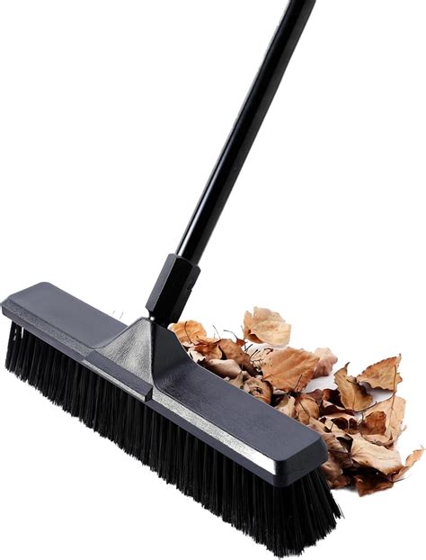 Heavy Duty Push Broom 18" - Heavy-Duty, Stiff Bristles, 66" Long Handle ...