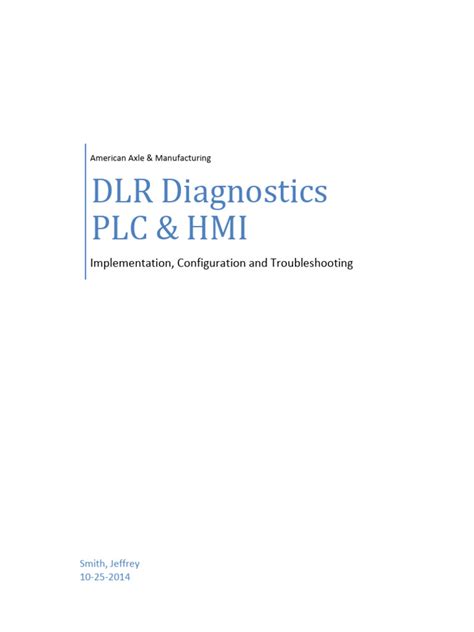 DLR PLC & HMI Diagnostics v2.00 20141025 | PDF | Programmable Logic ...