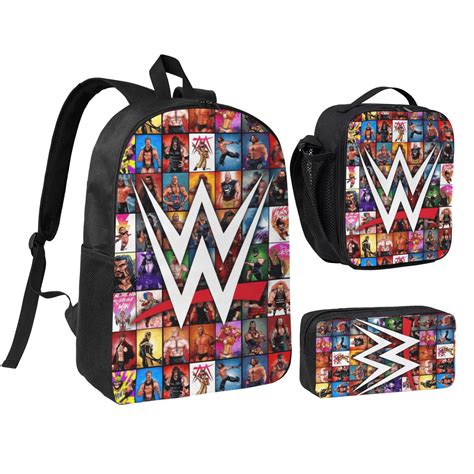 17IN Wres-Tler W-W,E Backpack with Insulated Lunch Box Pencil Case 3PCS ...