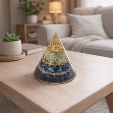Buy Handmade Orgone Cone With Amazonite, Amethyst & Lapis Lazuli ...