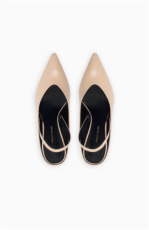 MILLY LIGHT NUDE High-heeled slingback shoes
