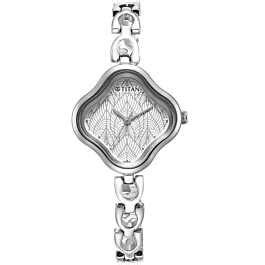 Grab this Titan NR2701SM01 Karishma White Dial Analog Metal Strap Watch ...